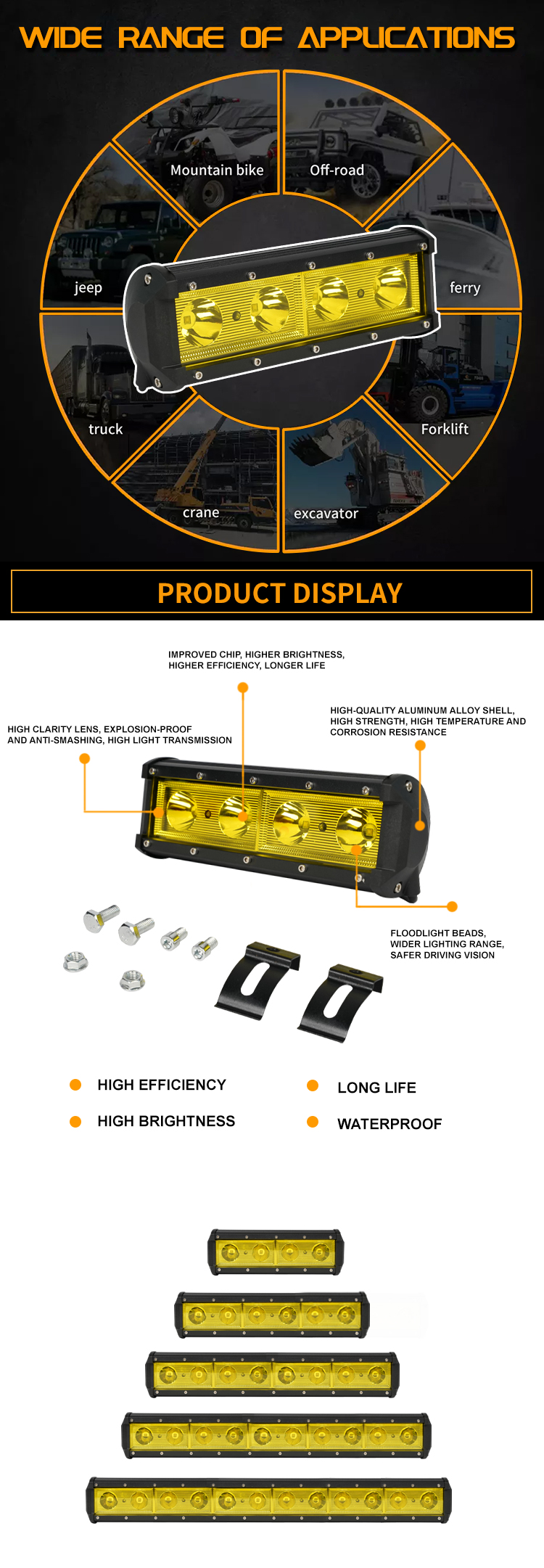 LB-C-003 Yellow LED Light Bar