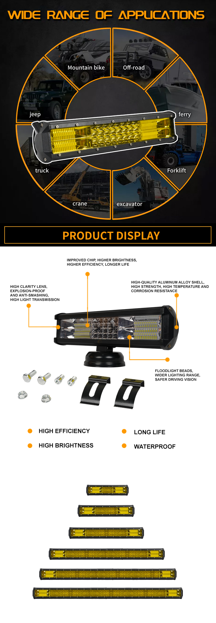 LB-D-001 Yellow LED Light Bar